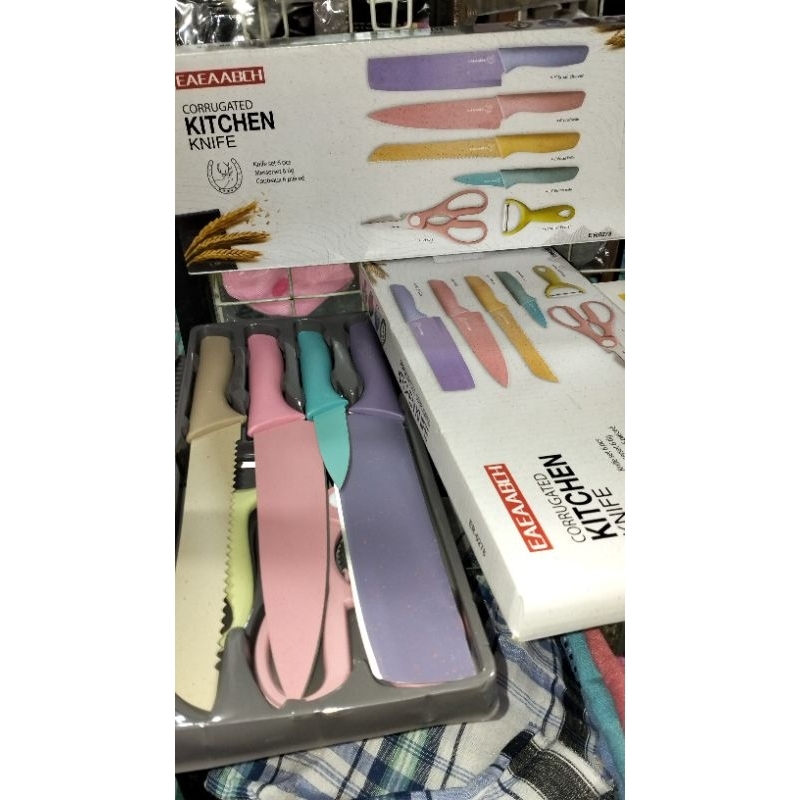 

pisau jerami/ pisau set warna/ Pisau set sultan kemasan kardus + mika dijamin tajam