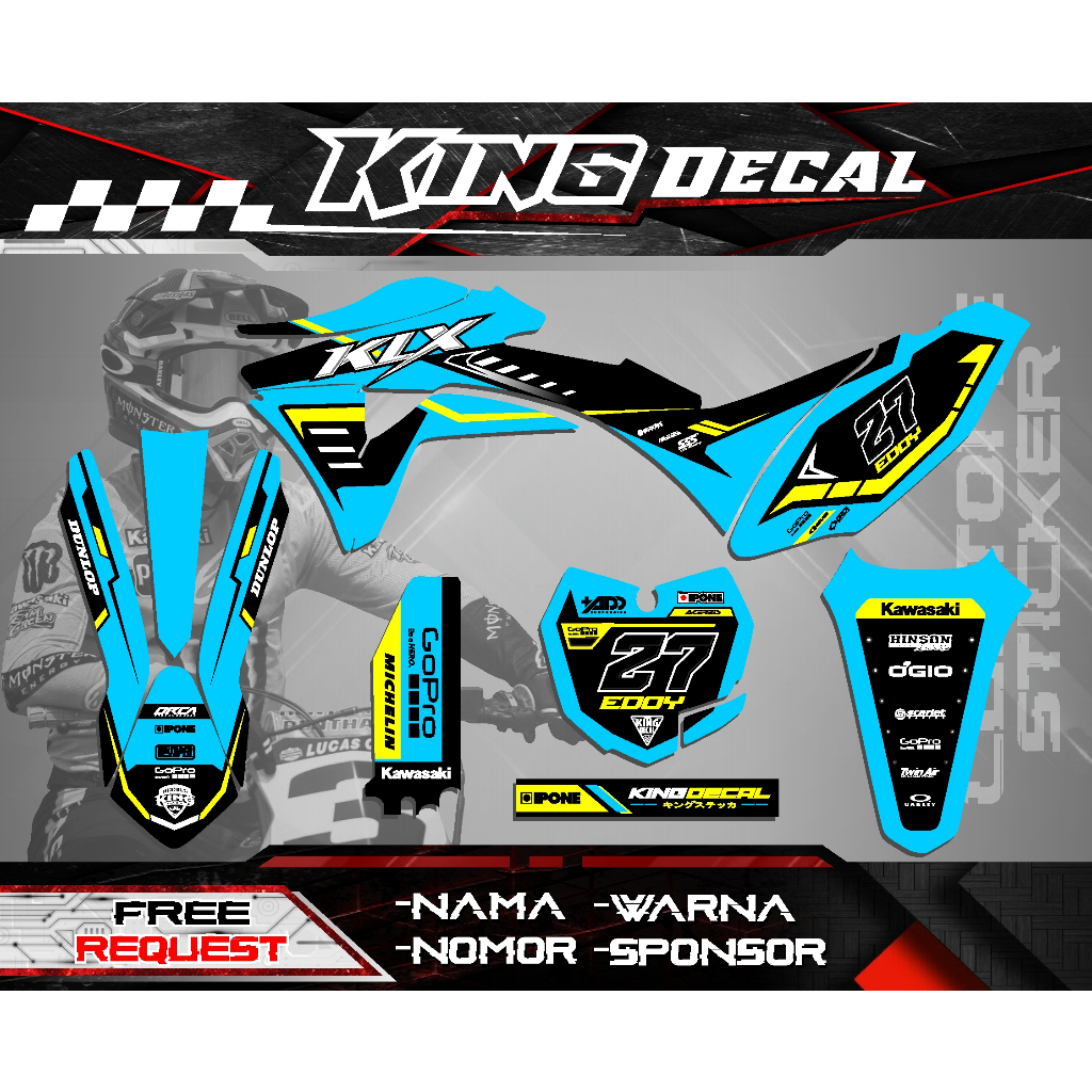 DECAL KLX GORDON FULL BODY CUSTOME / STIKER GORDON / STIKER KLX BODY GORDON
