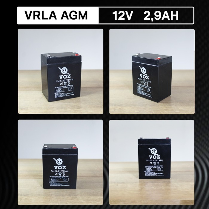 VOZ VRLA AGM 12V 2.9Ah Aki Kering Baterai Battery Berkualitas ORIGINAL