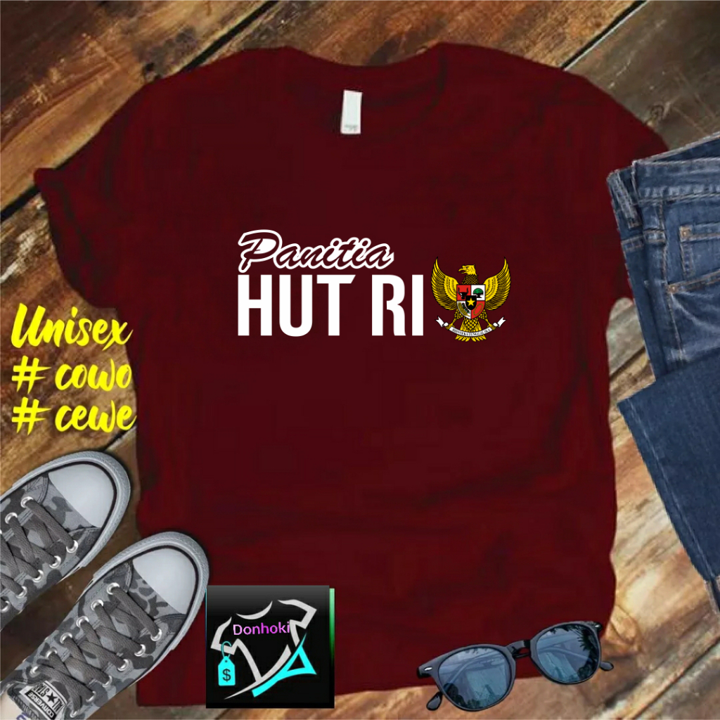 Kaos PANITIA  HUT RI 17 AGUSTUS 1945 KEMERDEKAAN INDONESIA/Kaos Terlaris Kualitas Terjamin Kaos Pria