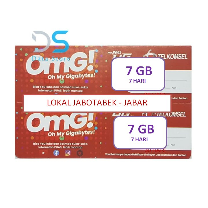 Voucher Telkomsel 7 GB 7 Hari