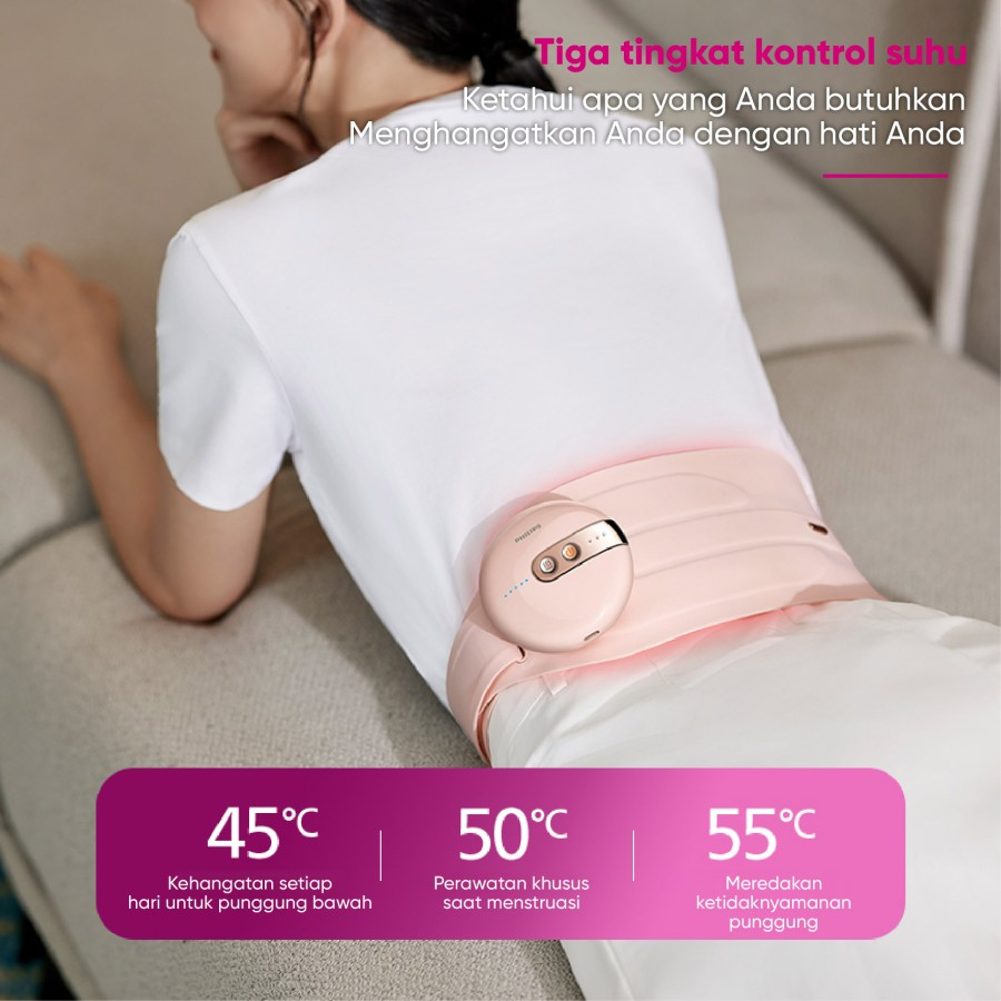 Philips PPM4325 Warm Waist Promote Blood Circulation Massage Wireless Alat Pijat Pinggang Perut