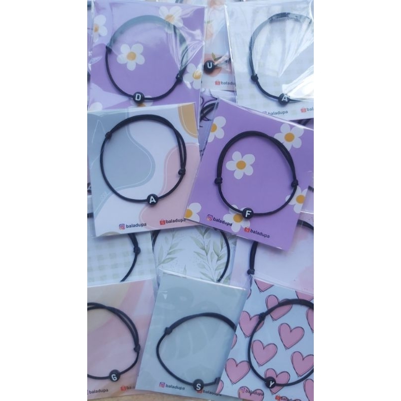 GELANG INISIAL hitam READY A-Z