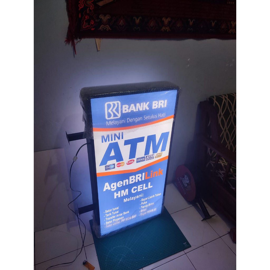 ID NEON BOX AKRILIK AGEN BRILINK 100X50 CM 2 SISI