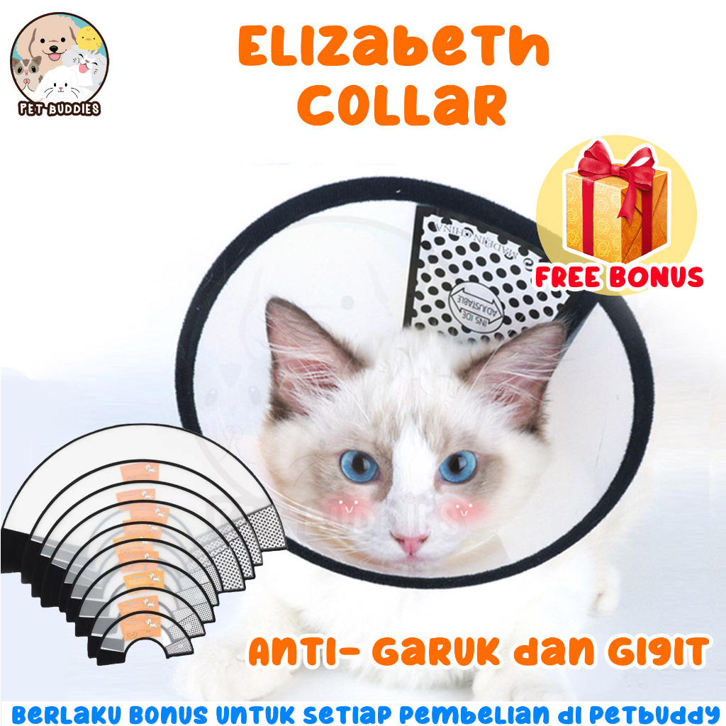 Elizabeth Collar Corong Pelindung Hewan Kucing/Anjing