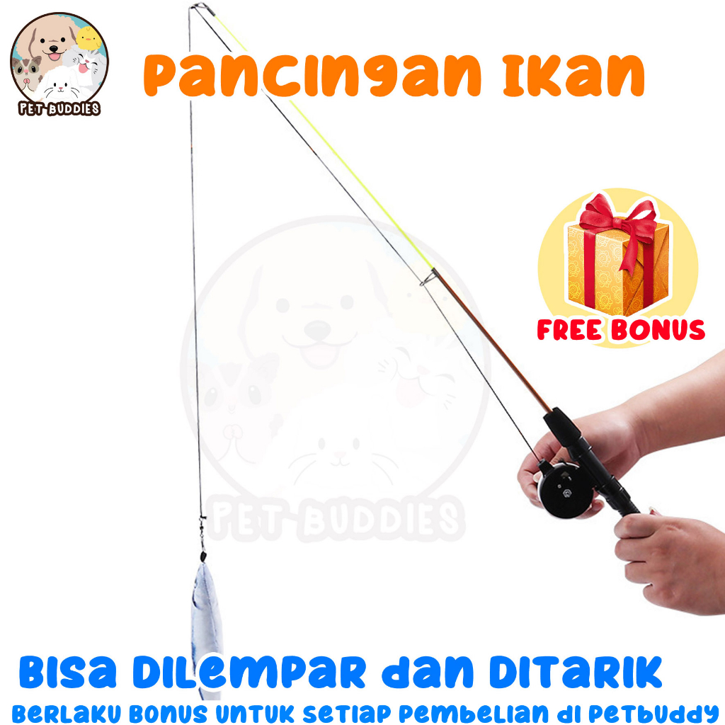 [FREE BONUS]Pancingan Ikan Catnip Mainan Kucing Berkualitas