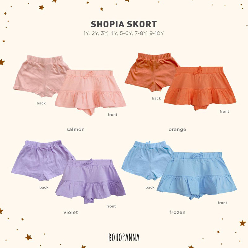 Bohopanna Shopia Skort 1-10thn / Rok Celana Pendek Anak