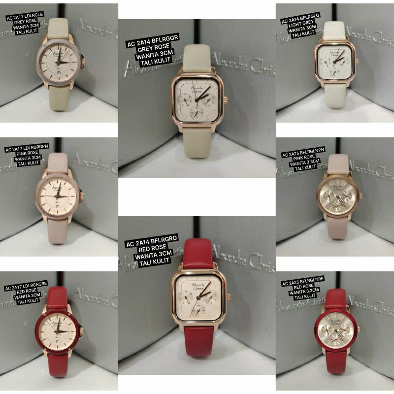 Jam Tangan Wanita Alexandre Christie AC 2A17 / AC 2A14 / AC 2A25 Leather Kulit Original