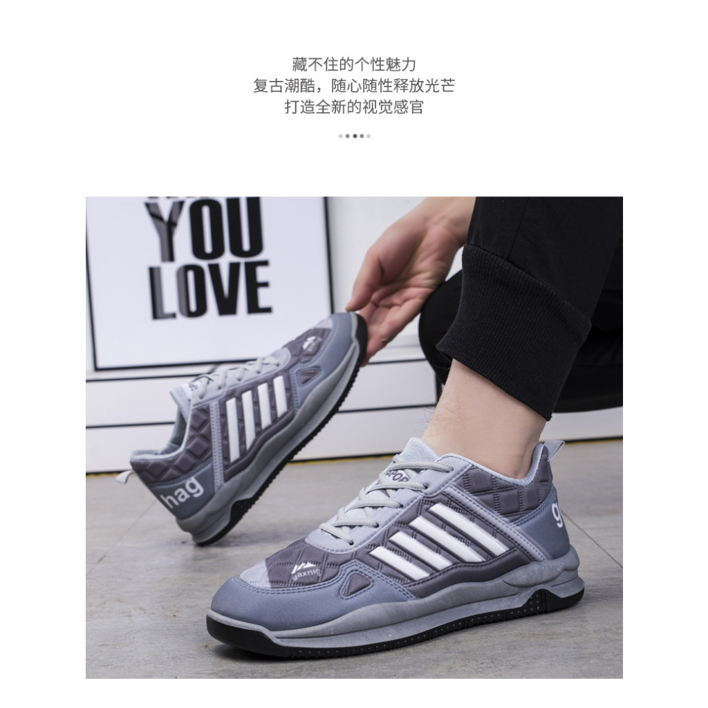 PASTI DISKON Sepatu sneakers pria import sepatu sporty sepatu kasual sepatu olahraga premium gaxing-go Premium quality abu