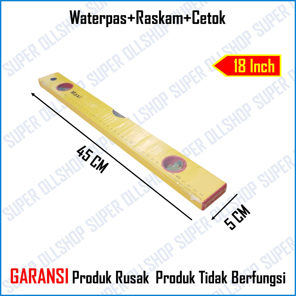 PAKET! Raskam Roskam Galur Alat Plestering Trowel Acian Sendok Semen Lancip Waterpass