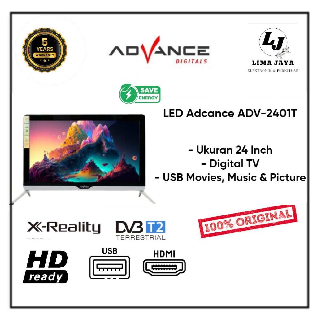 TV LED Advance ADV-4201T Digital TV 24 Inch Advance