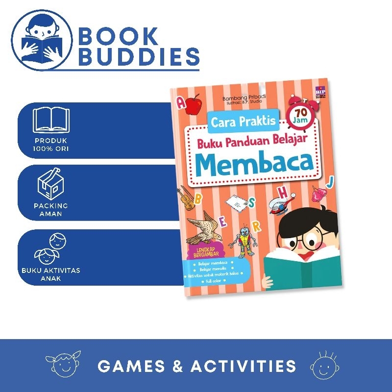 Cara Praktis 70 Jam : Buku Panduan Belajar Membaca / Games and Activities / Buku Aktivitas Anak
