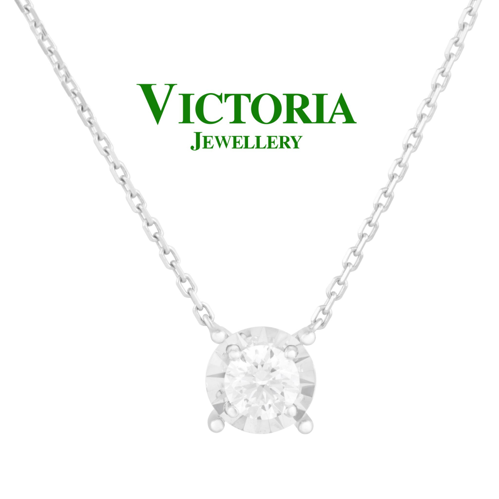 Liontin Berlian /Kalung Berlian Gia Sertifikat Victoria Jewellery