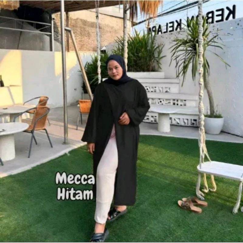 LONG TUNIK MECCA KNIT PREMIUM MIDI DRESS JUMBO RAJUT KNIT IMPORT