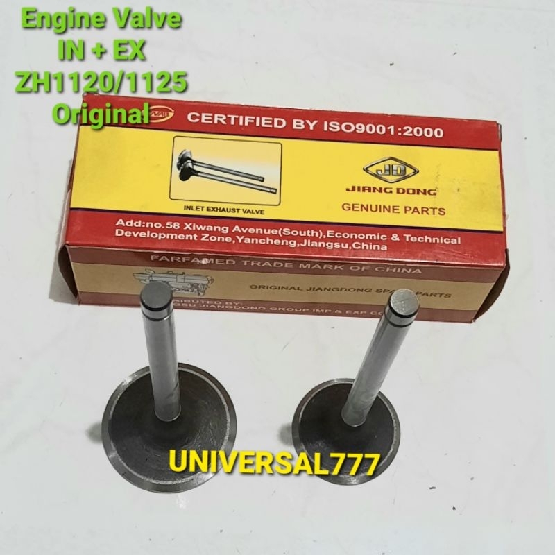 ZH1125 Original Engine Valve Set IN EX Payung Klep ZH1120 ZH-1120 ZH-1125 ZH 1120 1125 JiangDong Asl