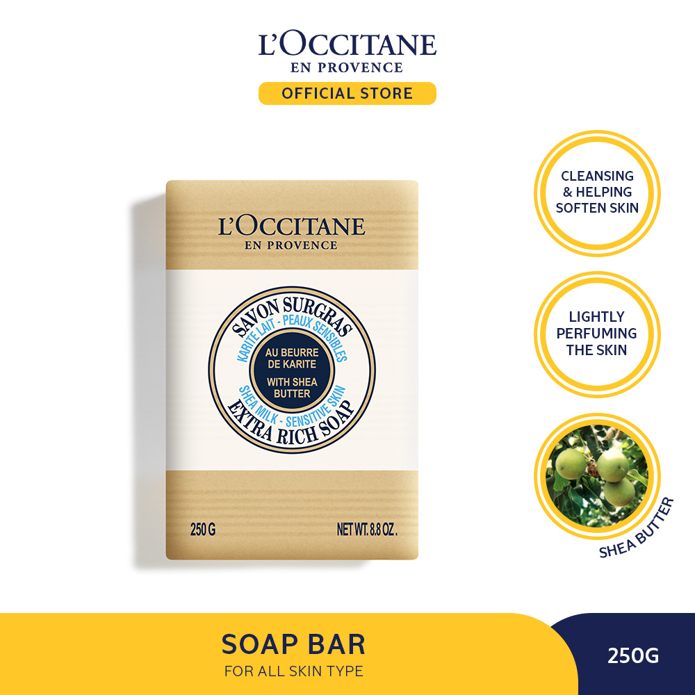 L'Occitane Shea Soap 250gr Milk - Sabun Mandi