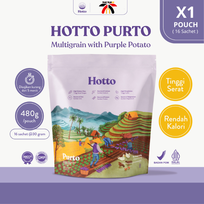 

HOTTO PURTO-Multigrain with Purple Potato/Ubi Ungu (1 Pouch/16 Sachet)