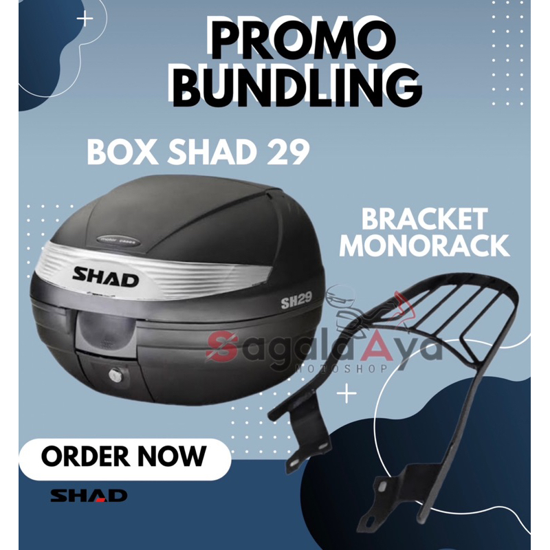 Promo Paket Box SHAD 29 SH 29 dan Bracket Monorack