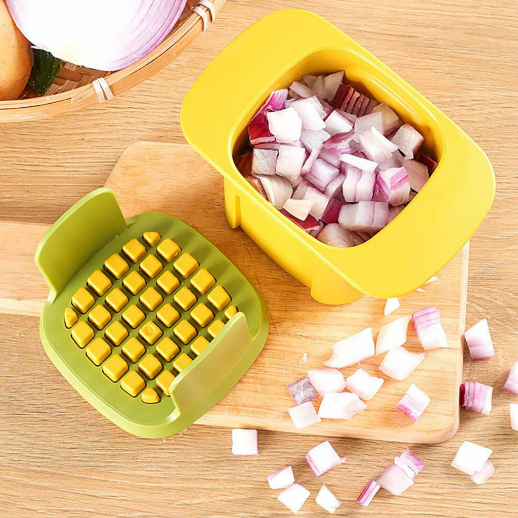 Alat Pemotong Kentang Bawang Wortel Vegetable Diced Chopper Alat Potong Sayur Tidak Perlu Daya Listrik Mudah Digunakan