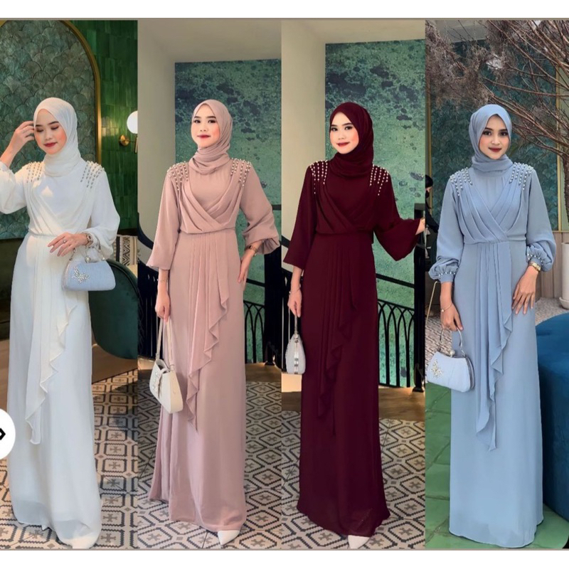 FREE SCRUNCHIE READY STOCK SARA DRESS / GAMIS PAYET PREMIUM / GAMIS KONDANGAN