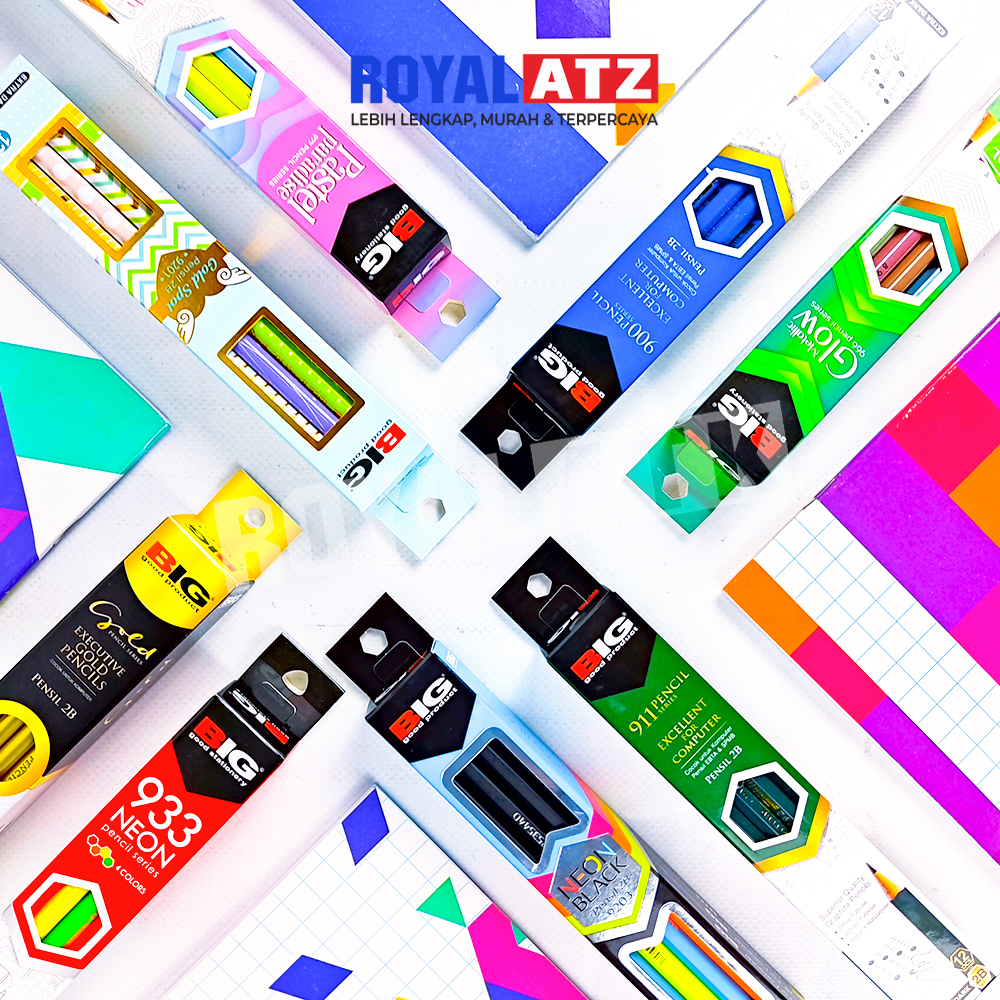 

Pensil / Pencil Kayu 2B BIG Per Pack isi 12 Pcs Pensil