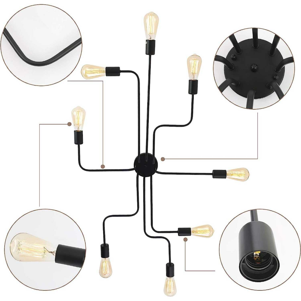 Fitting Lampu Plafon LED Minimalis Retro Nordic E27 Fitting Lampu Hias Rumah Desain Simpel Elegan Berkualitas