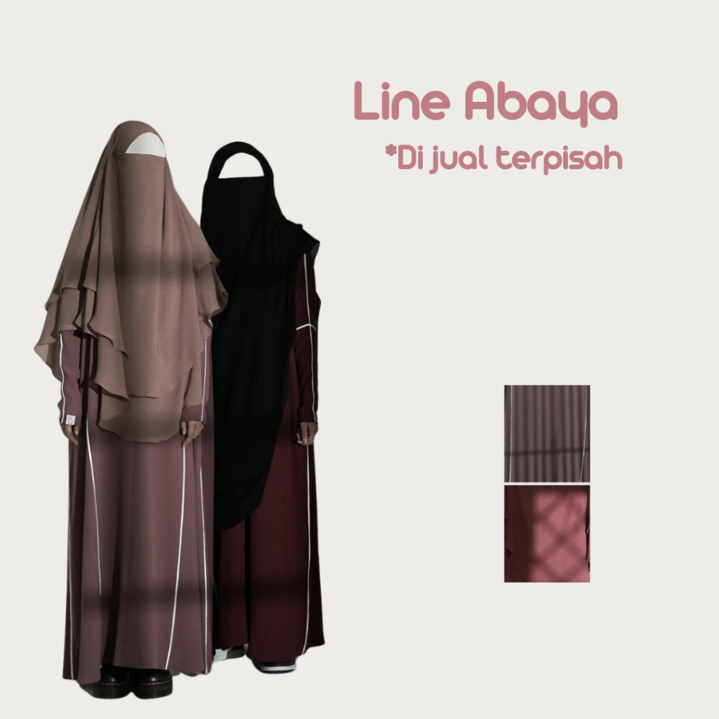 GAMIS POLOS LINE ABAYA DAN FK SAVANA BY SOFNI