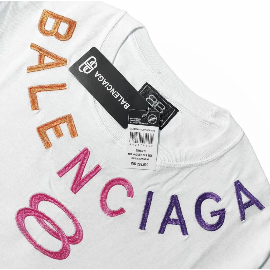 Balenciaga T-Shirt Distro Oversize Full Bordir Premium Unisex - Kaos Balenciaga - Kaos Pria - Kaos Wanita - Kaos Murah