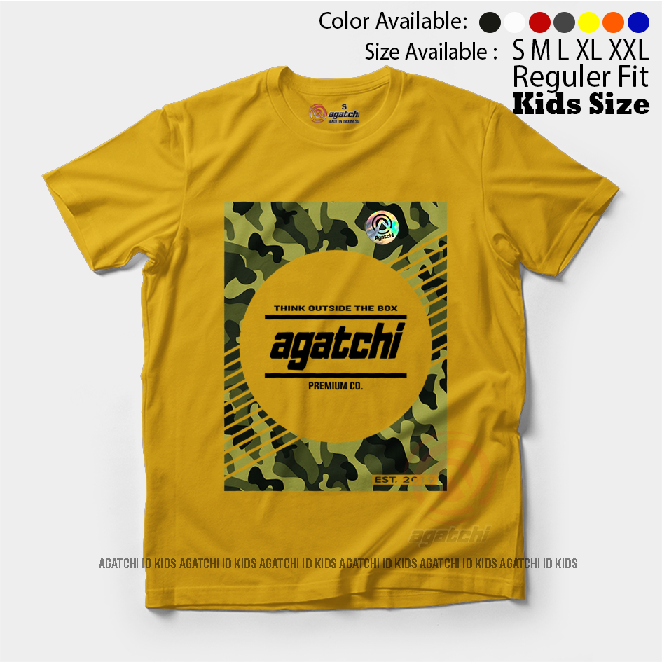 Baju Kaos Atasan Distro Anak Laki - Laki Motif Army - Agatchi Army