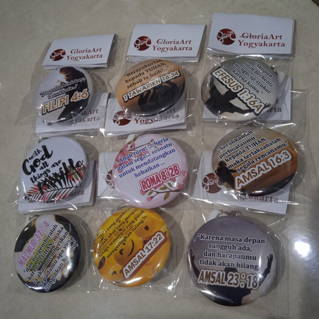 Gantungan Kunci Kristen / Gantungan Kunci Ayat Alkitab