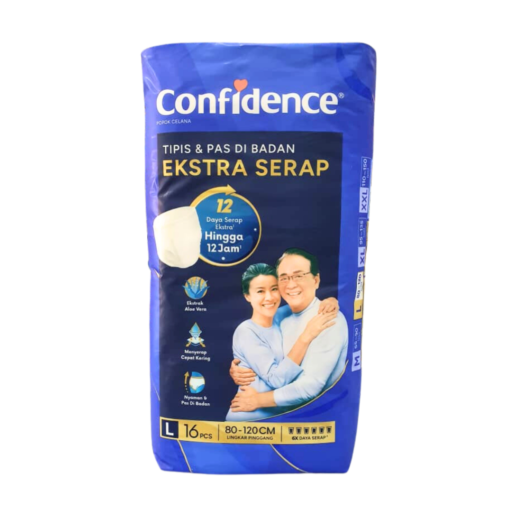 CONFIDENCE EXTRA SERAP ADULT PANTS L 16 EKSTRA SERAP POPOK CELANA DEWASA HEAVY FLOW