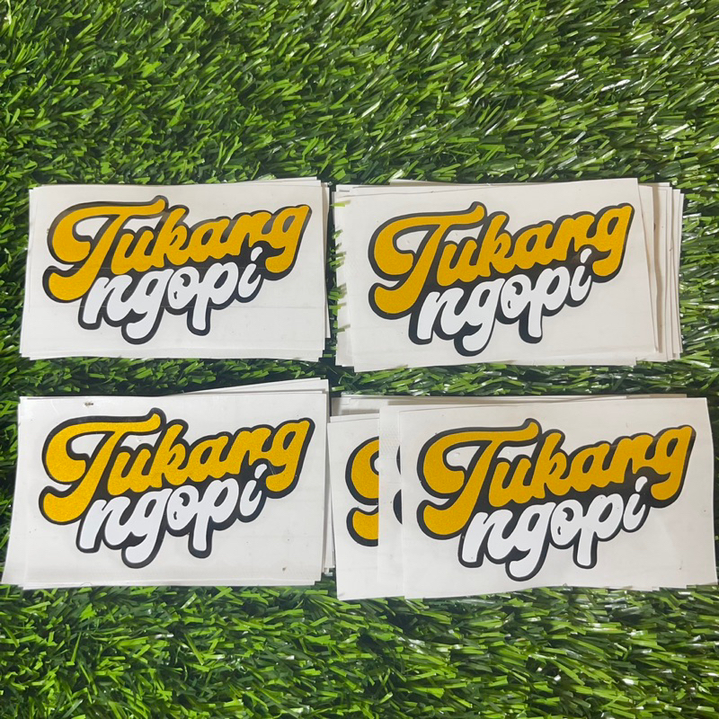 Sticker tukang ngopi stiker tumpuk cutting 1pcs