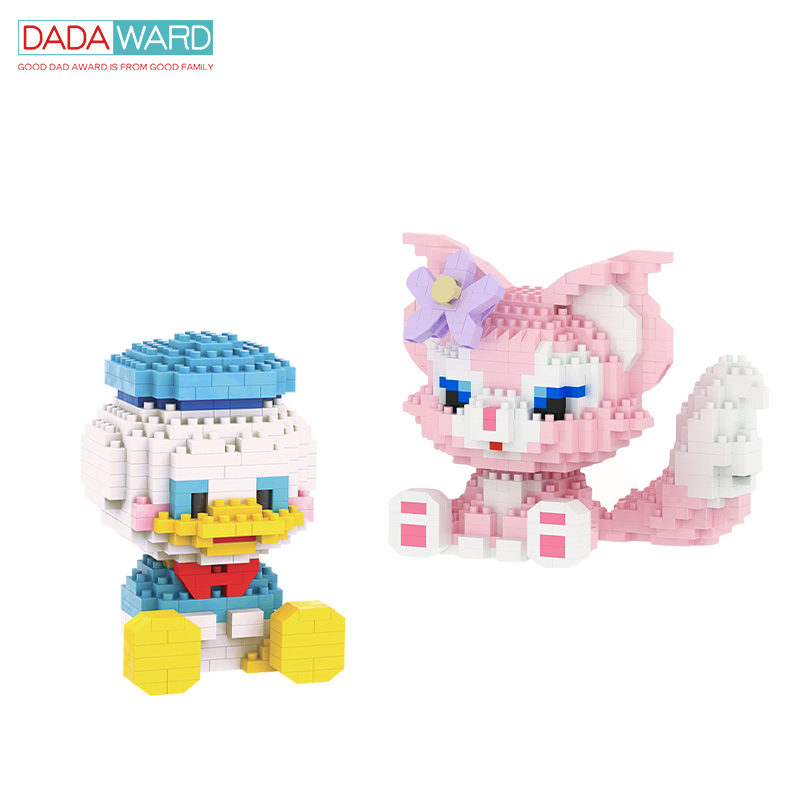 DADAWARD Mainan Balok Susun Disney LinaBell Mainan Anak Mainan Edukasi DIY 3D Puzzle Nano Block /Lego Block Mainan Susun / Kotak Susun Anak Karakter Lucu