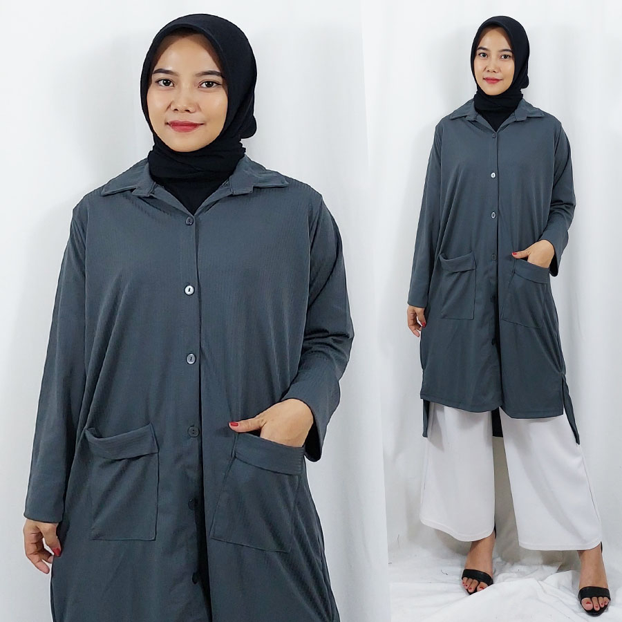 CARLINA NAWA TUNIK BUSUI FRIENDLY SELLA KNIT DRESS WANITA