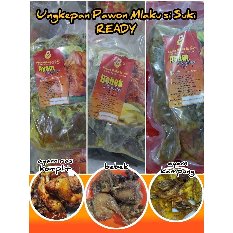 

Ungkepan Pawon Mlaku si Suki (Bebek/Ayam Ras/Ayam Kampung Ungkep Rempah)
