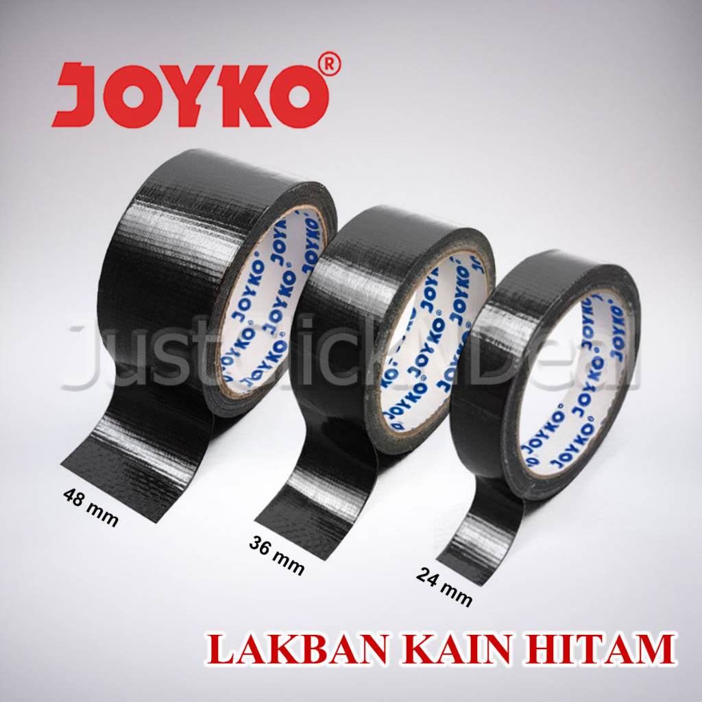 

JOYKO Lakban Kain Jilid Hitam 24 36 48 mm x 10 m Cloth Tape