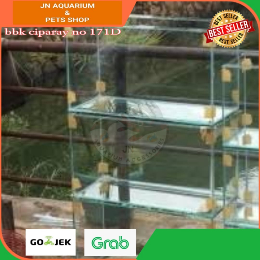 AQUARIUM KACA TEMPER KACA TEMPERRED POLOS UK 50 X 30 X 40