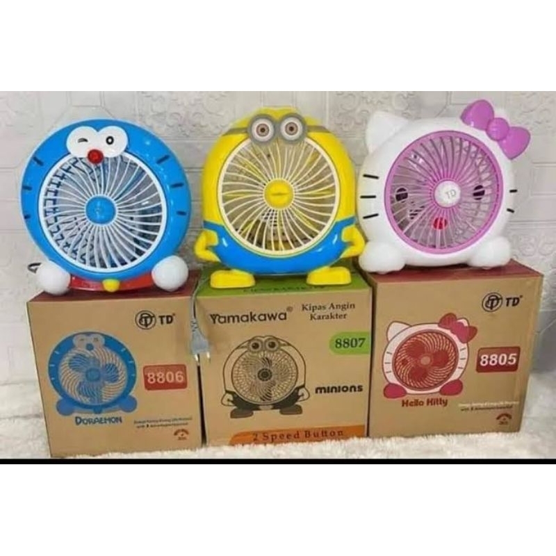 TD/YAMAKAWA Kipas Angin Karakter 8 Inch / Desk Fan 8&quot; Cartoon