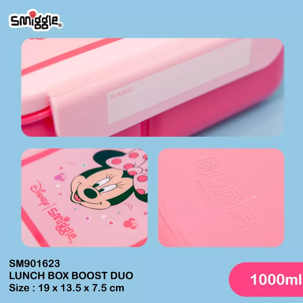 KOTAK MAKAN SMIGGLE BOOST DUO 2 SEKAT 1000ML