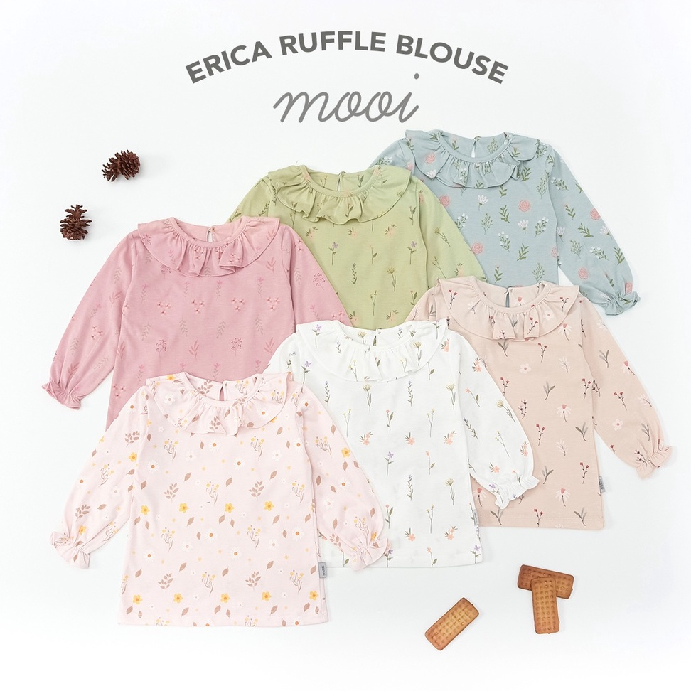 MOOI Erica Ruffle Blouse | Atasan Anak Perempuan