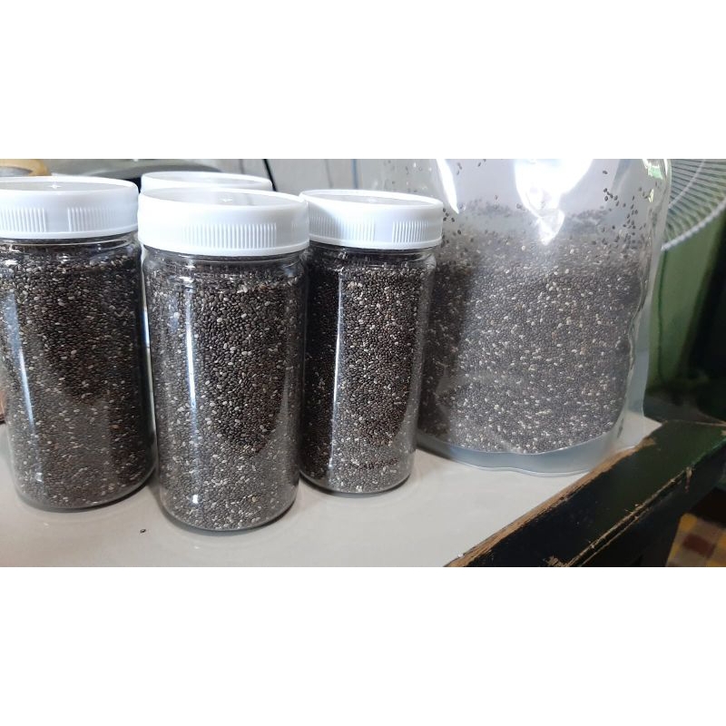 

Black chia seed Organlic 200 gr Grade A Premium quality non GMO cia seed niji chia selasih chia seed