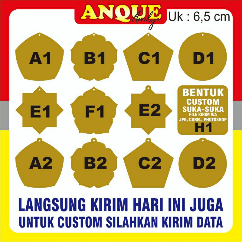 

Bahan medali wisuda akrilik polos 6,5 cm tebal 2MM