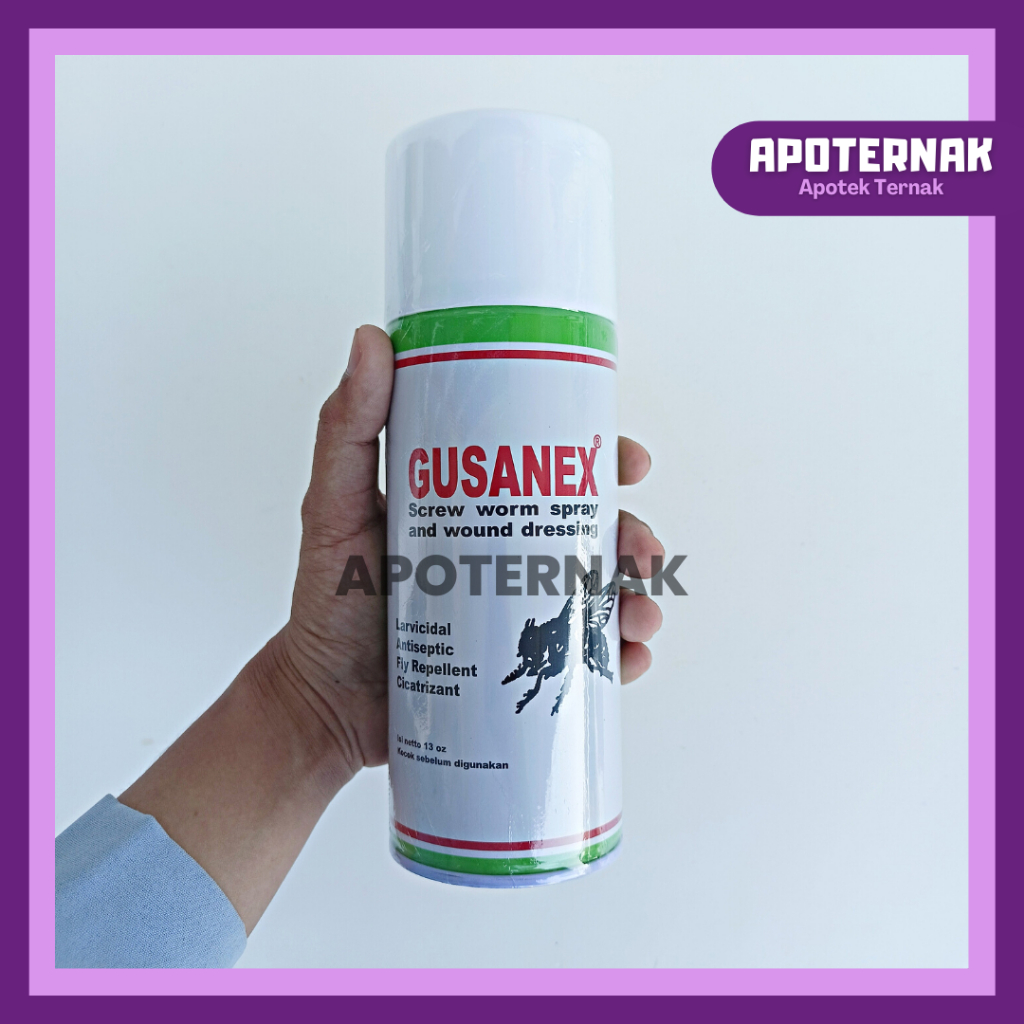 GUSANEX SPRAY 13 Oz | Obat Luka Hewan Antiseptik Anti Lalat Anti Belatung