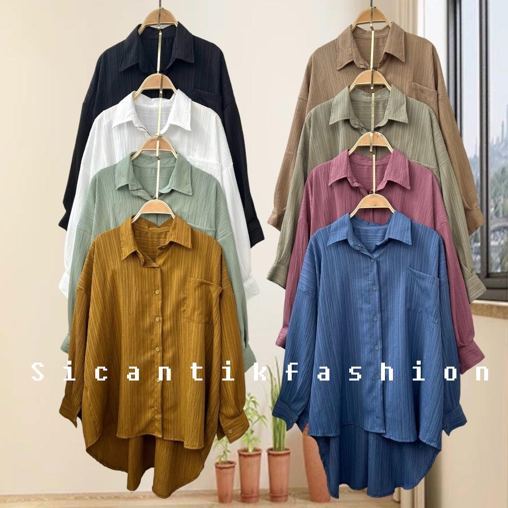 Kemeja Wanita Oversize / Kemeja Pocket Ladycrush / Shirt Wanita Casual