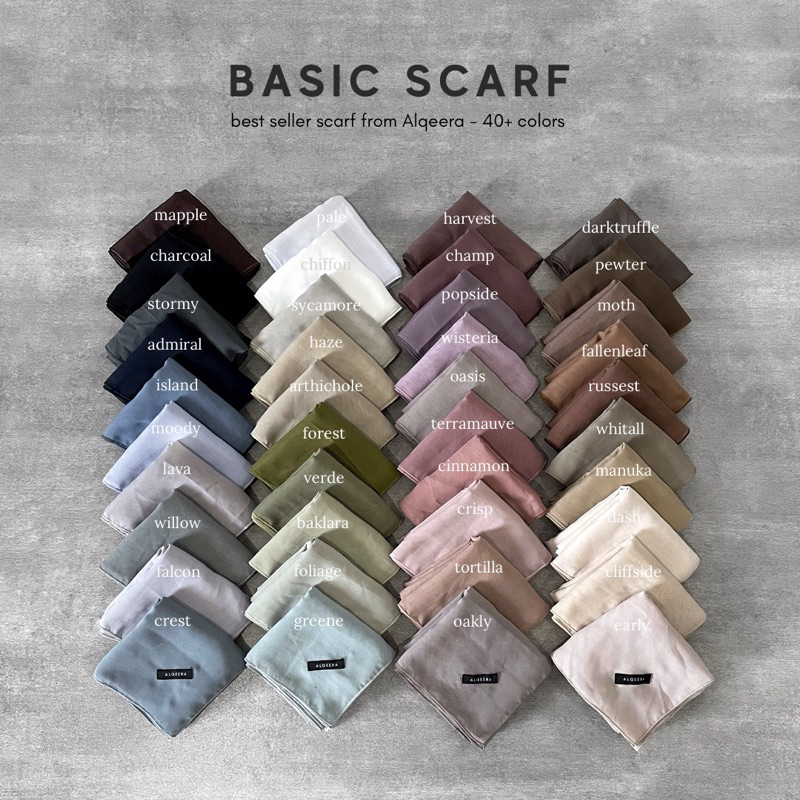 Basic Scarf | Hijab Bella Square Premium | Alqeera