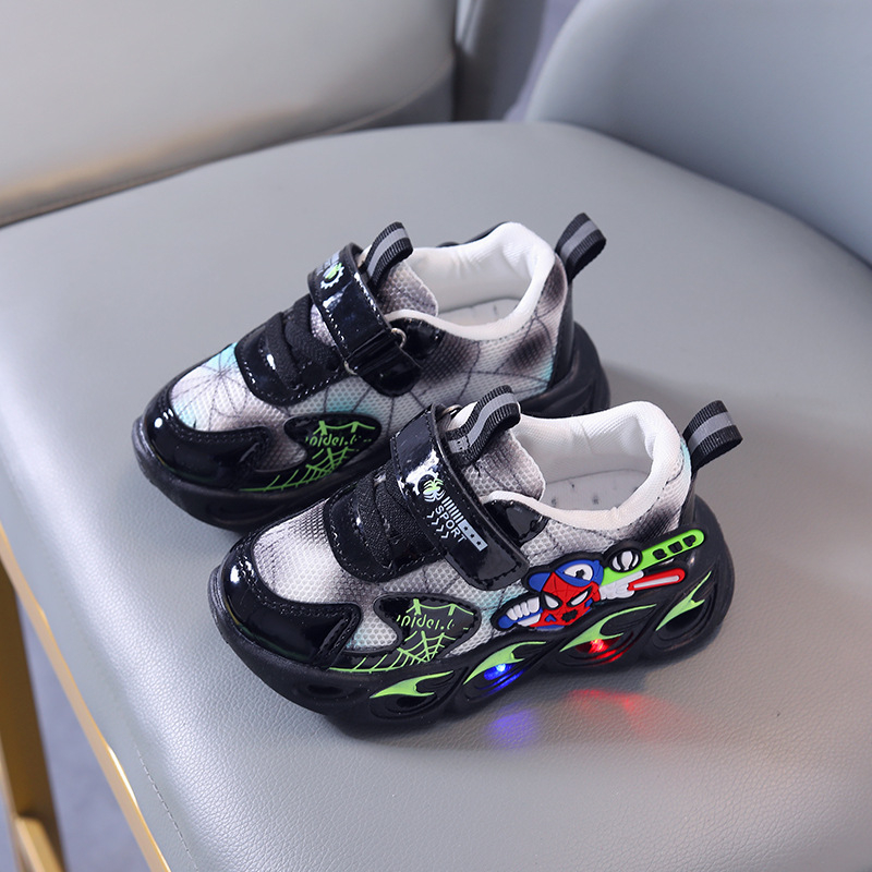 Sepatu led anak laki laki sneakers import