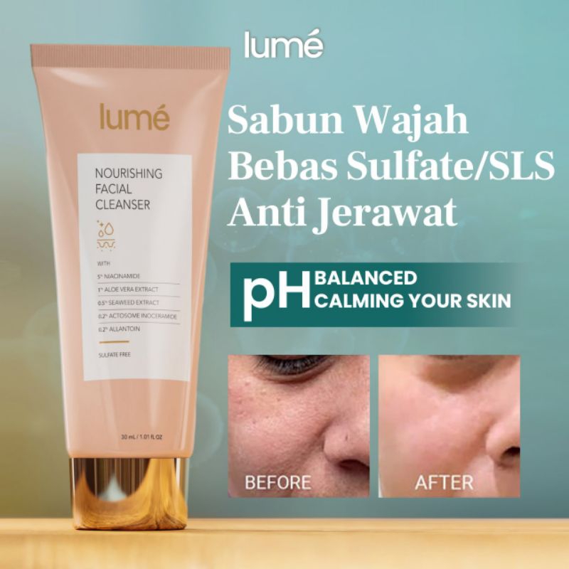 LUME Basic Repair Barrier Set | Lume paket Skincare isi 3 : Sabun Muka Lume, Essence Lume &amp; Pelembab Lume