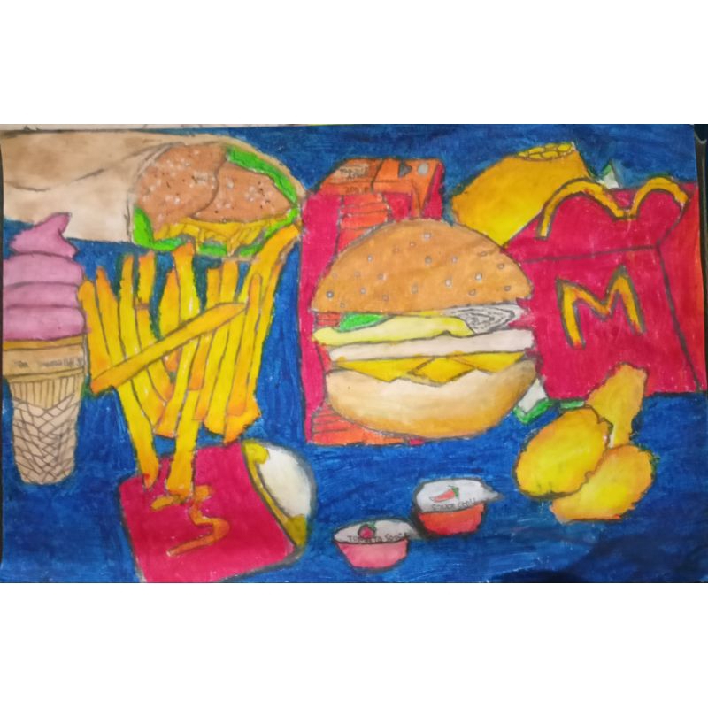 

lukisan gambar makanan cepat saji Mcd