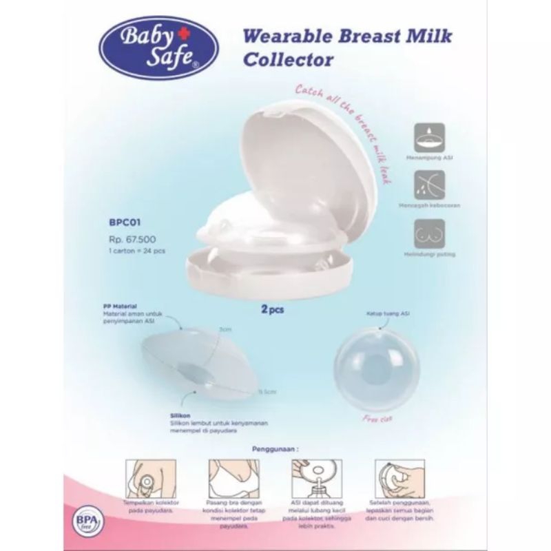 [rumahbayipdg] Babysafe breastmilk coll BPC01 // 2pcs wadah penampung asi