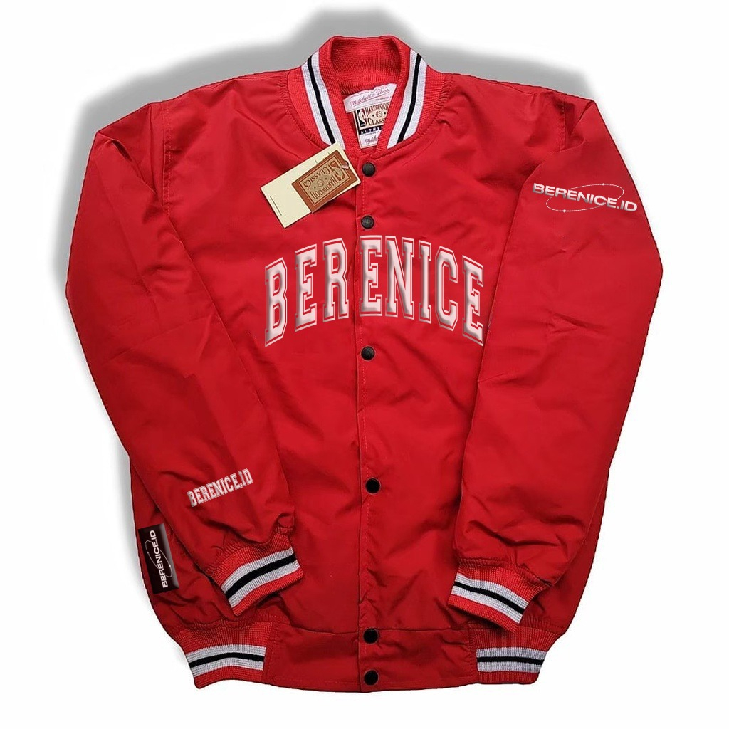 Berenice Varsity Jaket Embroidery Vintage Red